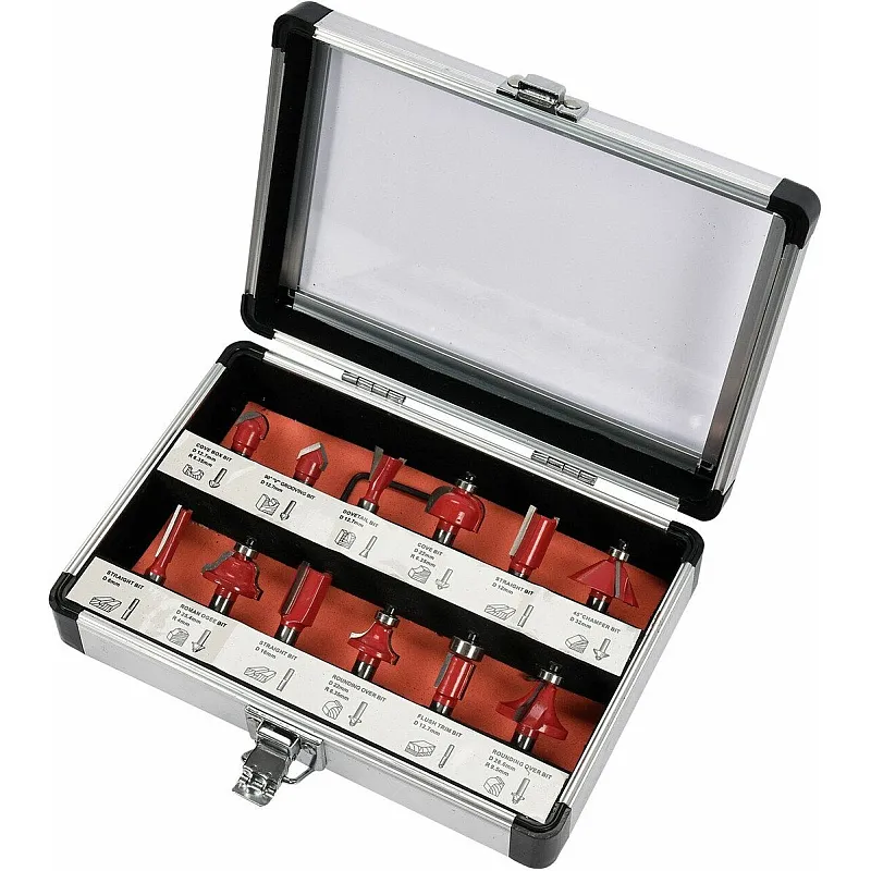 Фрези по дереву Yato 8 мм, 12 шт (YT-68005) фото