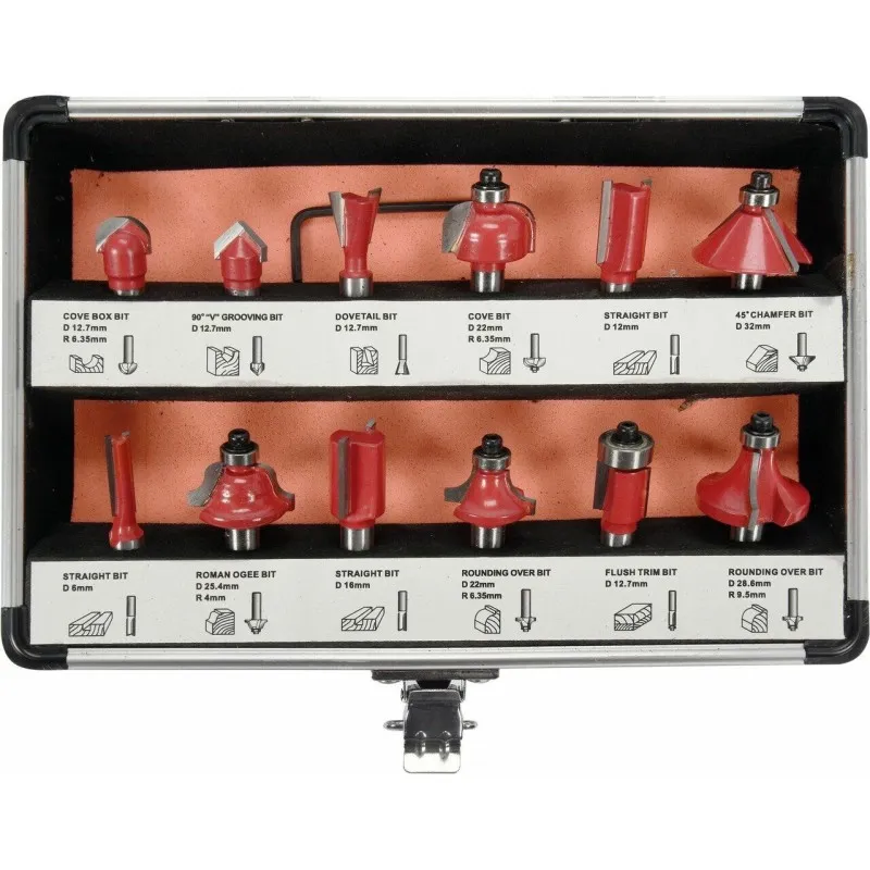 Фрези по дереву Yato 8 мм, 12 шт (YT-68005) фото