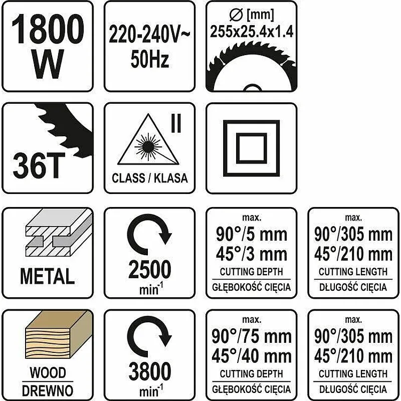 Пила торцювальна Yato YT-82174 фото