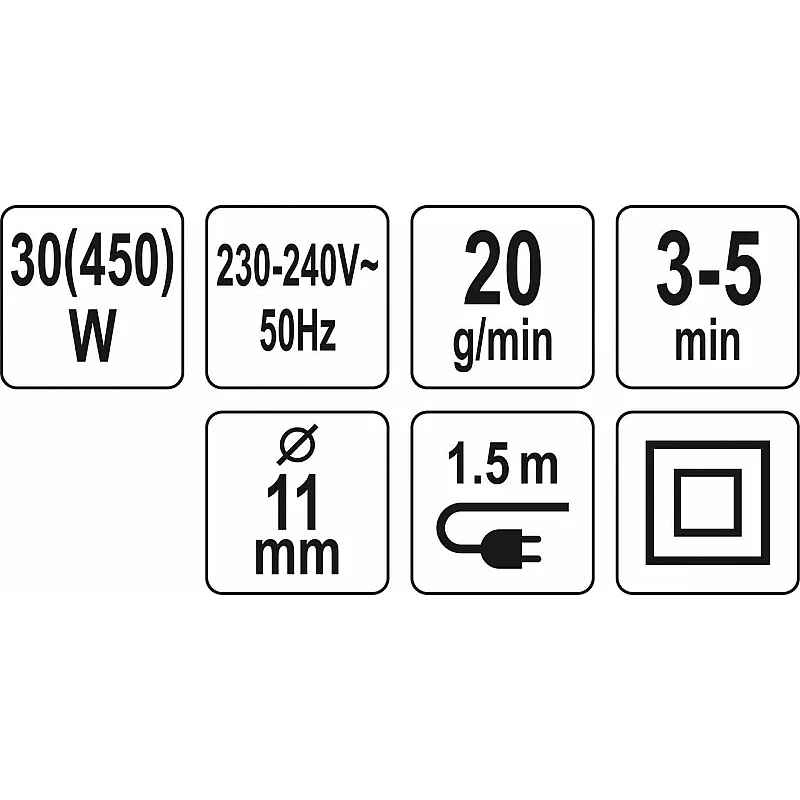 Пістолет клейовий Yato 11 мм (YT-82403) фото