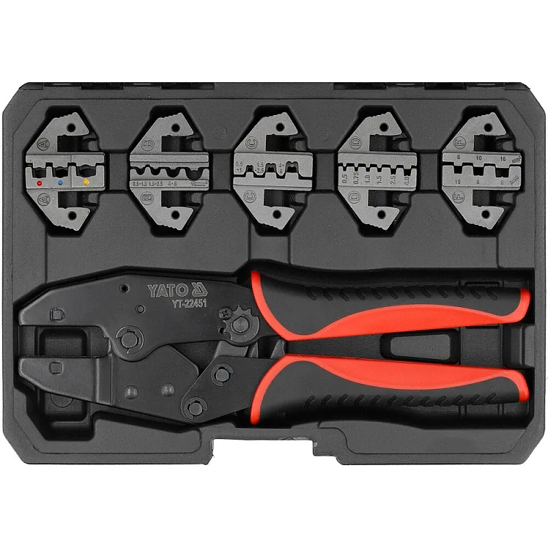 Обтискні кліщі Yato 220 мм, 5 шт. (YT-22451) фото