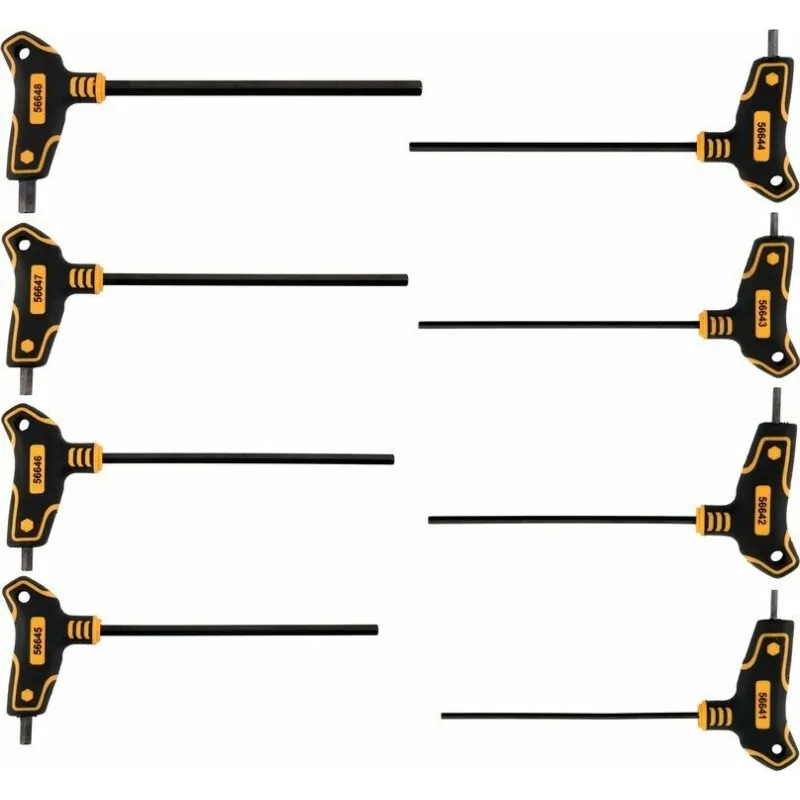 Набір ключів шестигранних VOREL HEX 2.5х10х100х200 мм, Cr-V 6150 8 шт (56649) фото