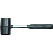 Киянка гумова VOREL 50 мм, 410 г з металевою ручкою (33557)