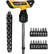 Викрутка реверсивна VOREL 1/4" 25 елементів (65105)