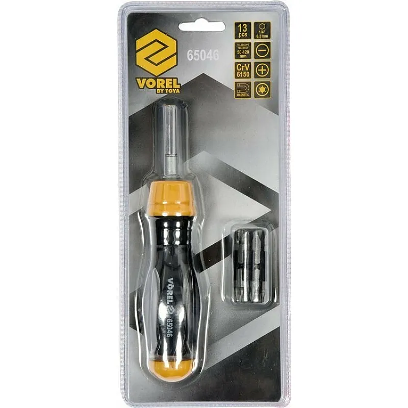 Викрутка реверсивна VOREL 50х120 мм (65046) фото