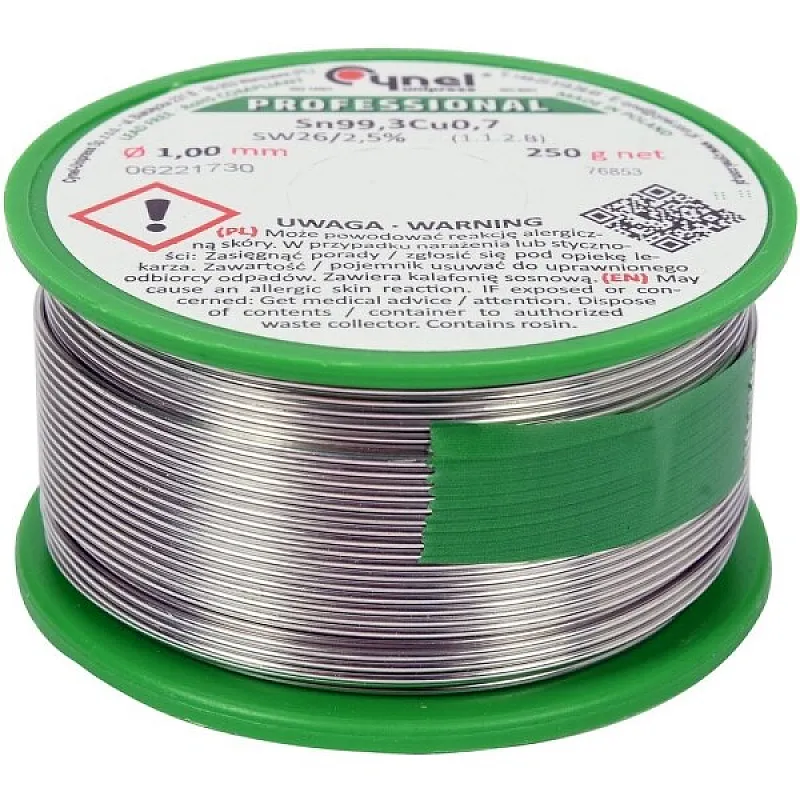 Припой без свинца VOREL CYNEL 1 мм 250 г (76853) фото