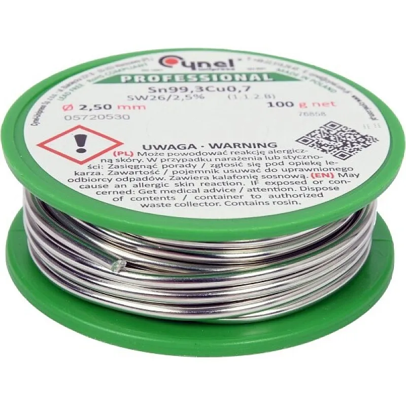 Припій без свинцю VOREL CYNEL 3 мм 100 г (76859) фото