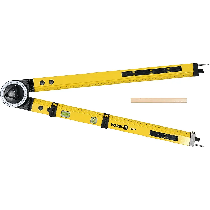 Кутомір регулювальний алюмінієвий VOREL 630 мм (18790) фото