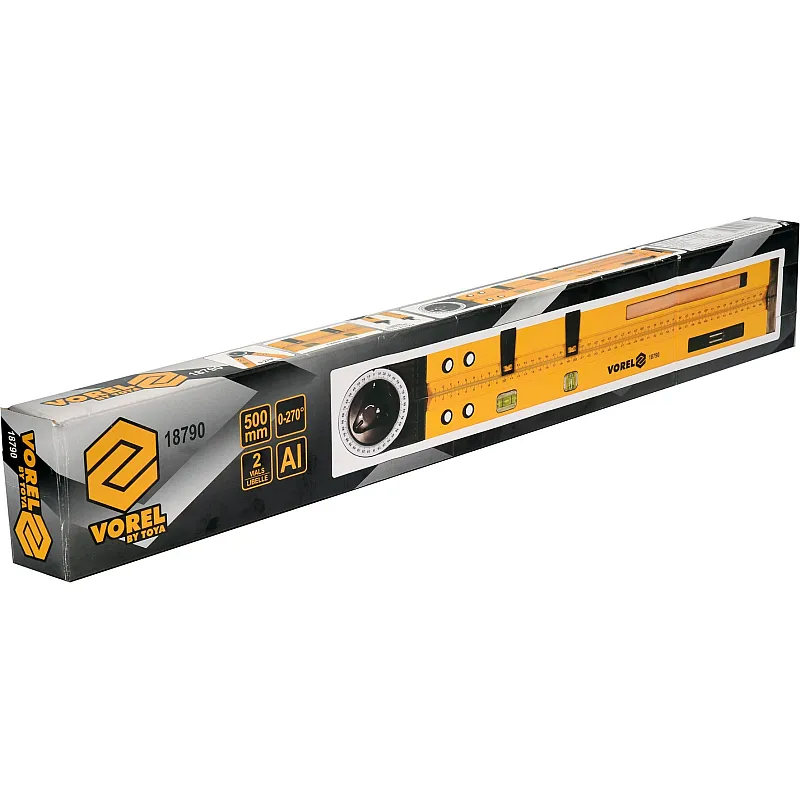 Кутомір регулювальний алюмінієвий VOREL 630 мм (18790) фото