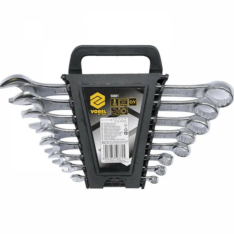Набір ключів ріжково-накидних VOREL 50861 фото