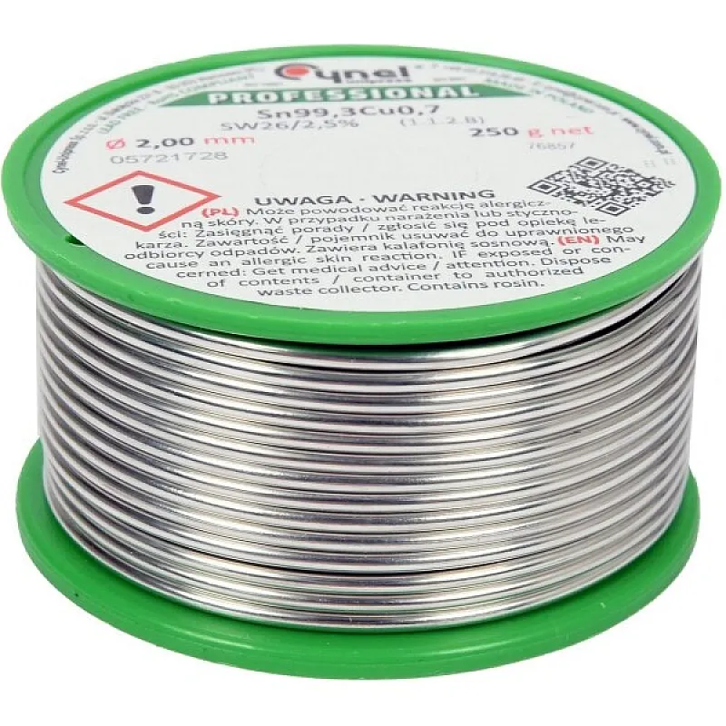 Припой без свинца VOREL CYNEL 2 мм 250 г (76857) фото