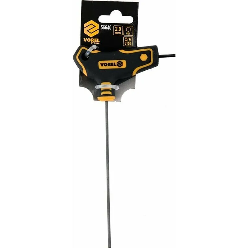 Шестигранний ключ VOREL HEX 2x100x69 мм, Cr-V 6150 (56640) фото