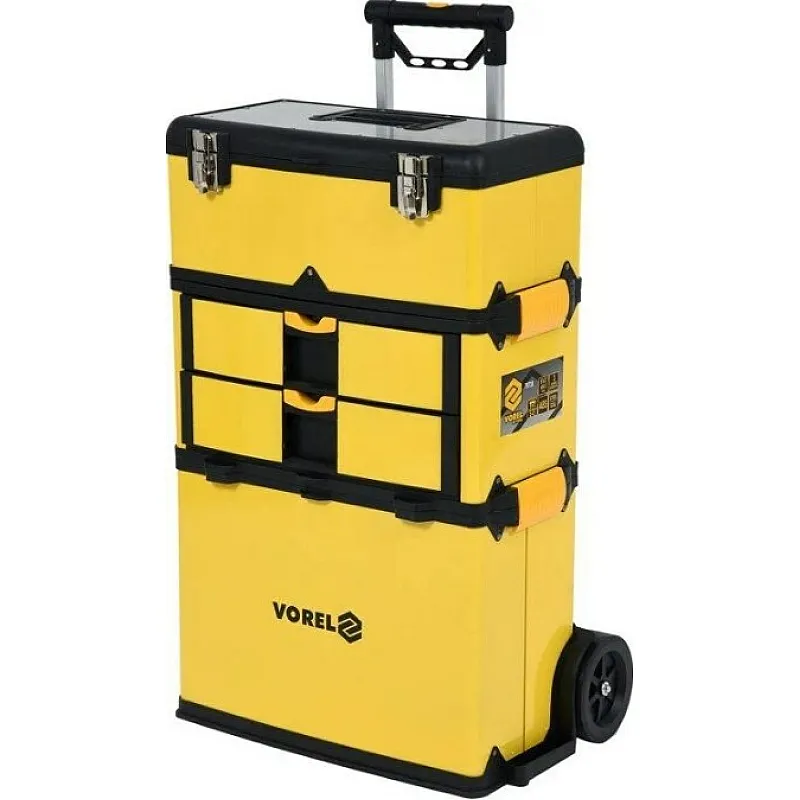 Ящик для інструментів VOREL 3 секції 57х37х84.5 см, ручка 58х98 см (78738) фото