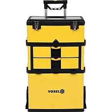 Ящик для інструментів VOREL 3 секції 57х37х84.5 см, ручка 58х98 см (78738)