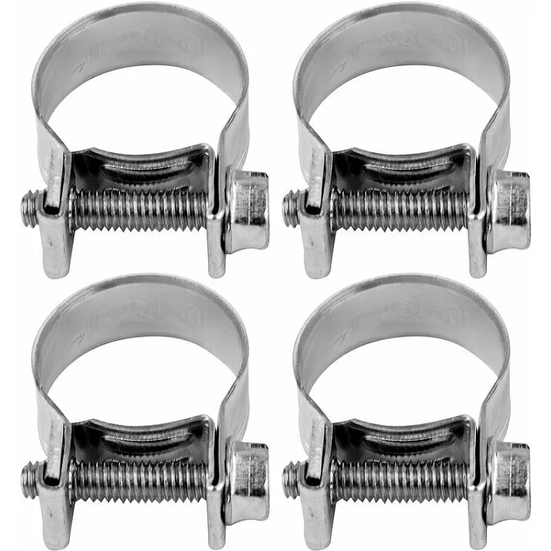 Хомут сталевий з гвинтовим затиском VOREL W1 18-20/9 мм, оцинкований, 4 шт. (73785) фото