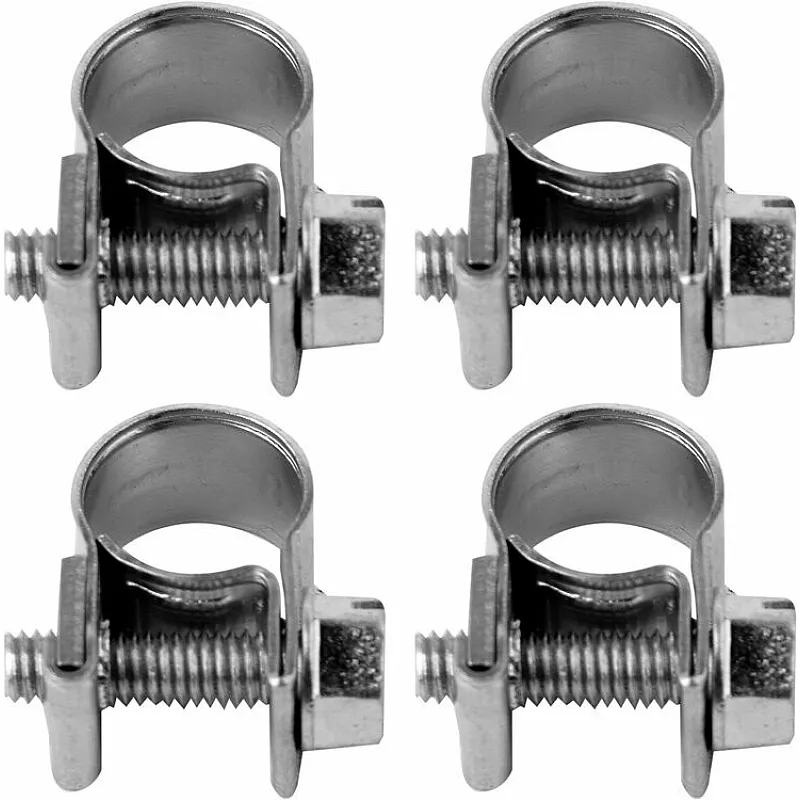 Хомут сталевий з гвинтовим затиском VOREL W1 VOREL 8-10/9 мм, оцинкований, 4 шт. (73780) фото