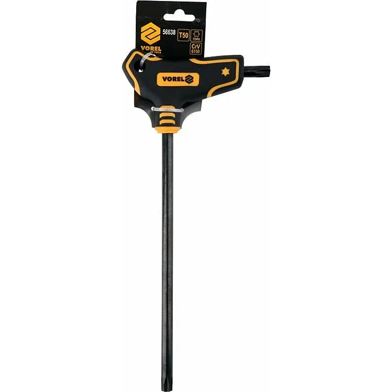 Ключ VOREL TORX Т50x200x115 мм, Cr-V 6150 (56638) фото