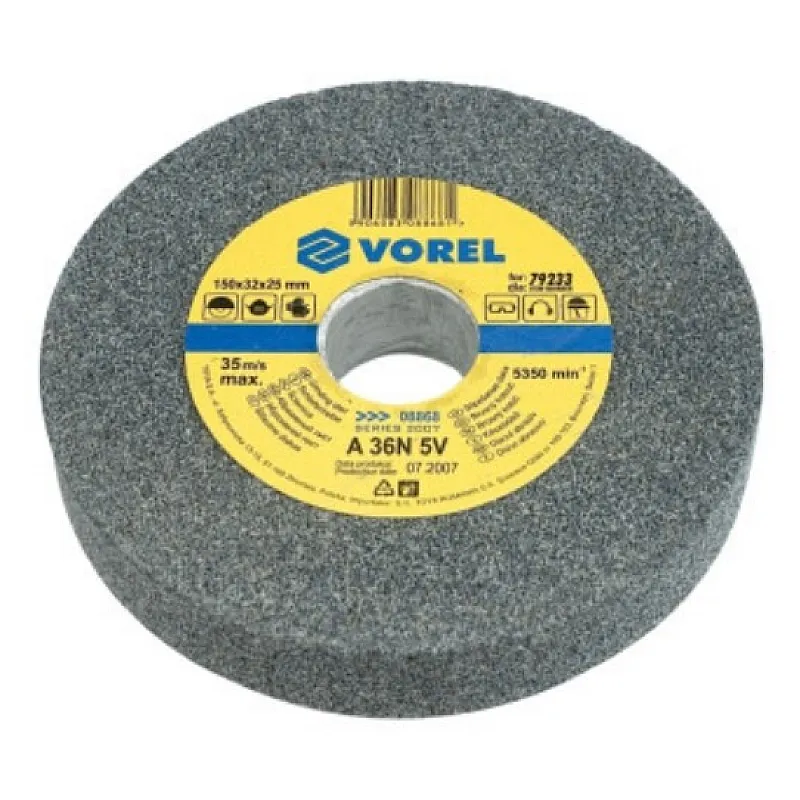 Коло для точила VOREL, 150х12.7х17 мм дрібнозернисте (8865) фото