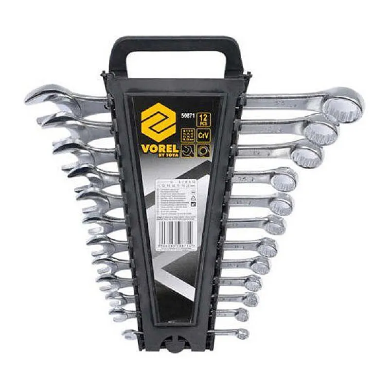 Набір ключів комбінованих VOREL 50871 фото