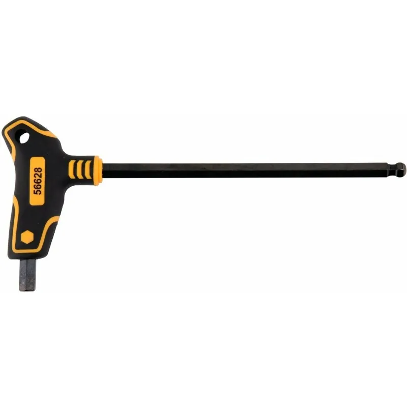 Ключ шестигранний з кульовим наконечником VOREL HEX 10x200x115 мм, Cr-V 6150 (56628) фото