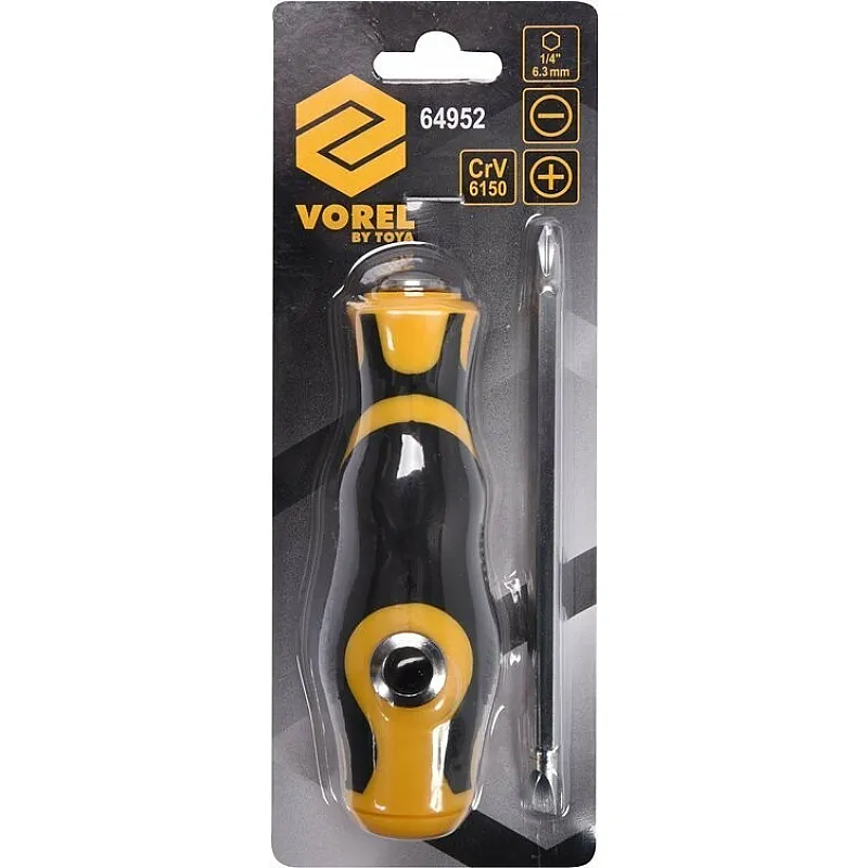 Викрутка-тримач VOREL PH2 SL6 мм, 115 мм CrV (64952) фото