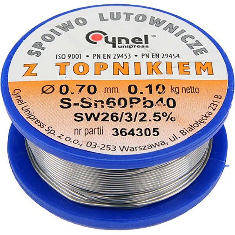 Припій VOREL Sn60-Pb40, 0.7 мм (76806) фото