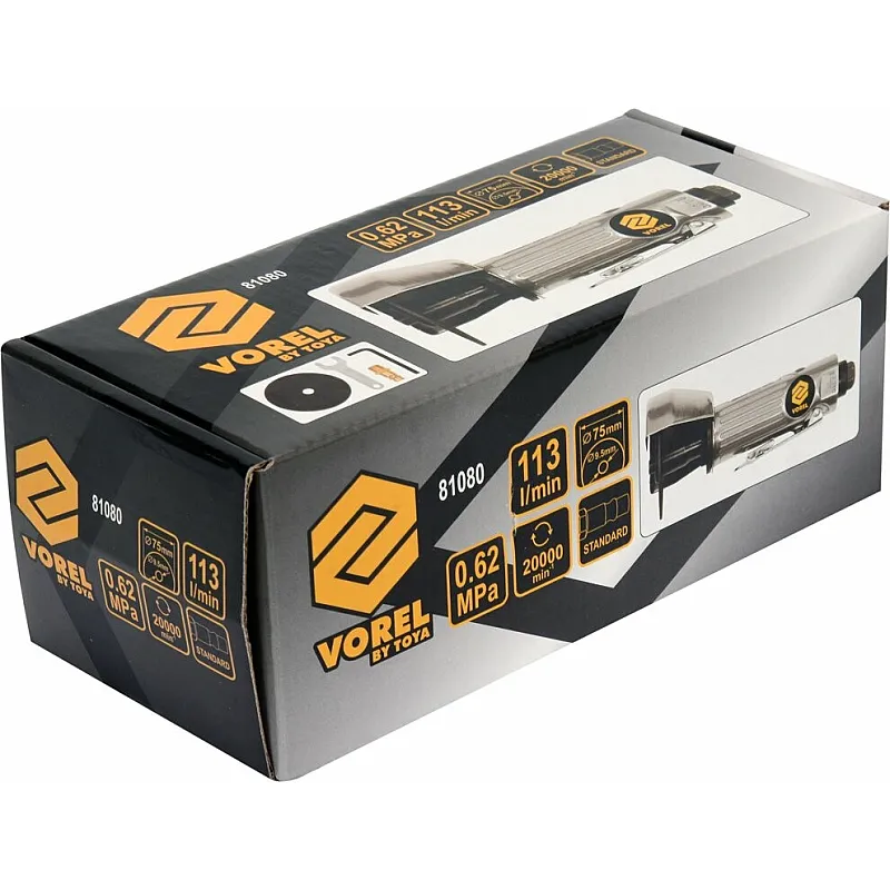 Різак пневматичний VOREL 1/4 диск 75x9.5 мм (81080) фото