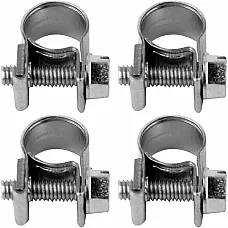 Хомут сталевий з гвинтовим затиском VOREL W1 12-14/9 мм, оцинкований, 4 шт. (73782)