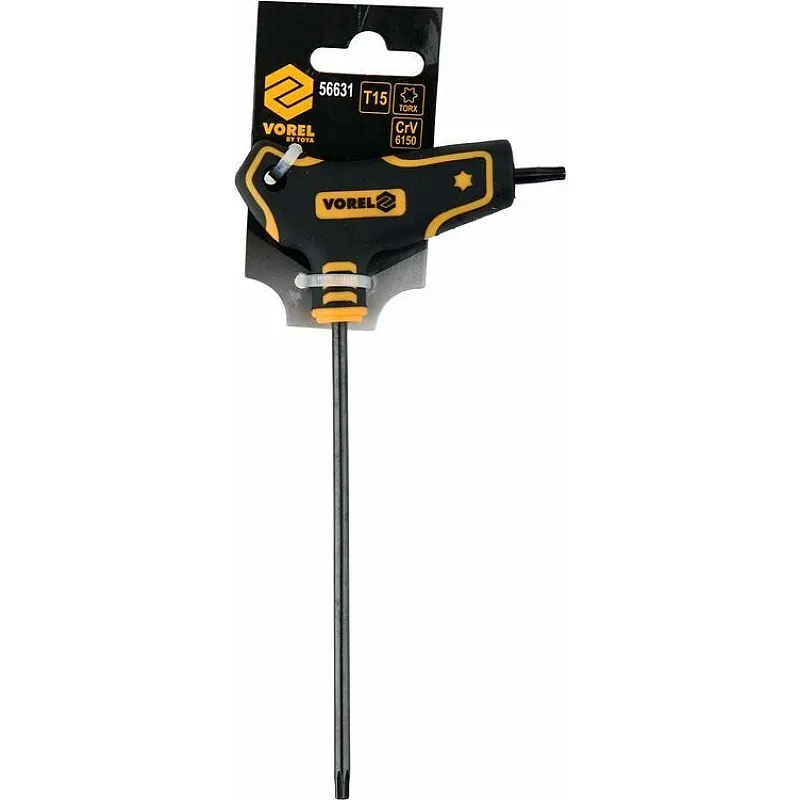 Ключ VOREL TORX Т15x100x71 мм Cr-V 6150 (56631) фото