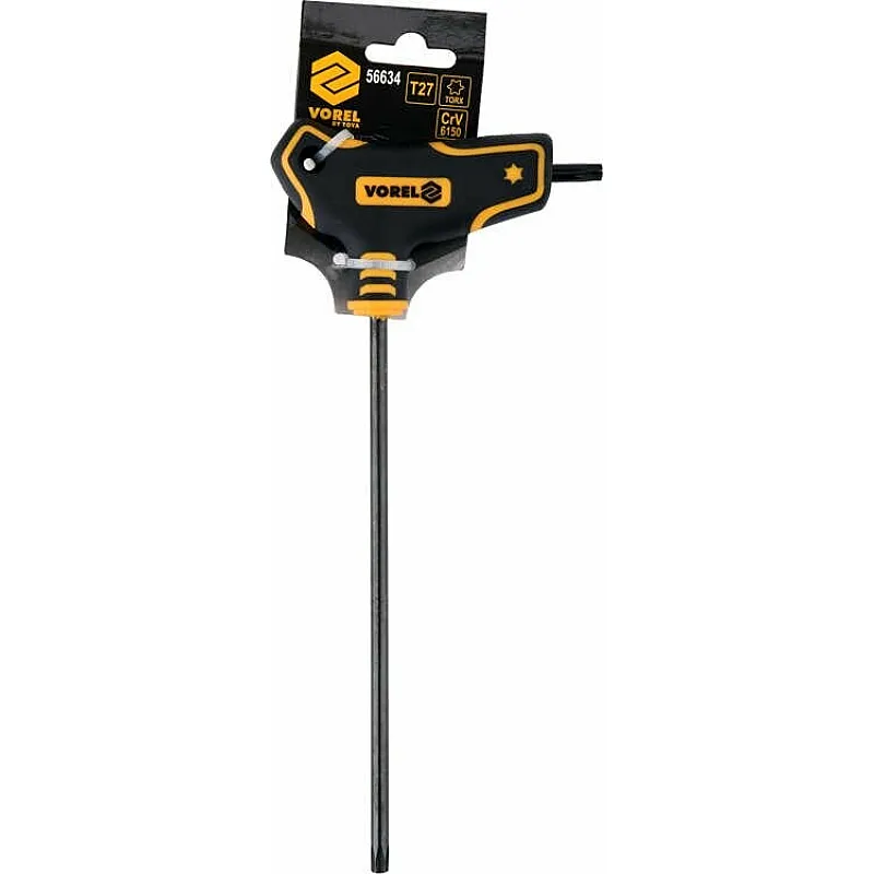 Ключ VOREL TORX Т27x150x90 мм, Cr-V 6150 (56634) фото
