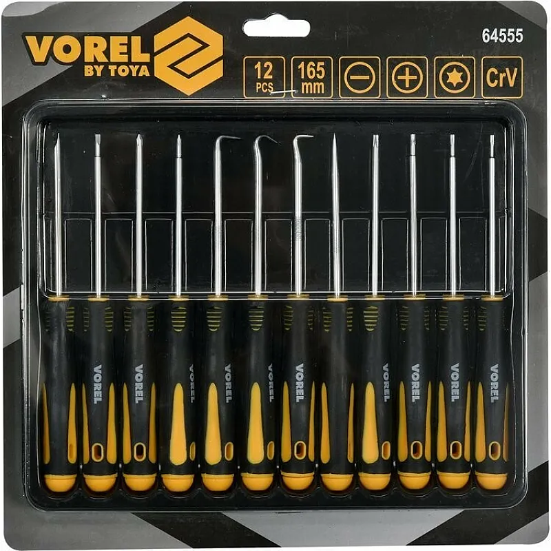 Набір викруток та гачків VOREL 160 мм (64555) фото