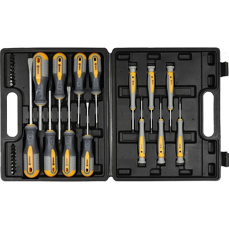 Набір викруток та викруткових насадок VOREL Cr-V 32 шт. у футлярі (60785) фото