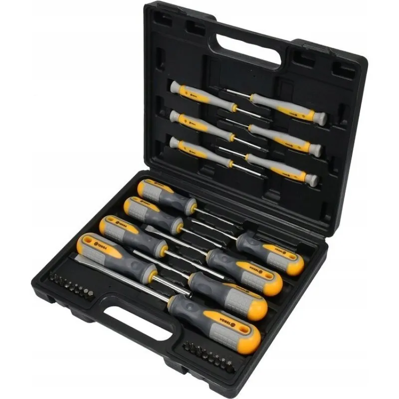 Набір викруток та викруткових насадок VOREL Cr-V 32 шт. у футлярі (60785) фото