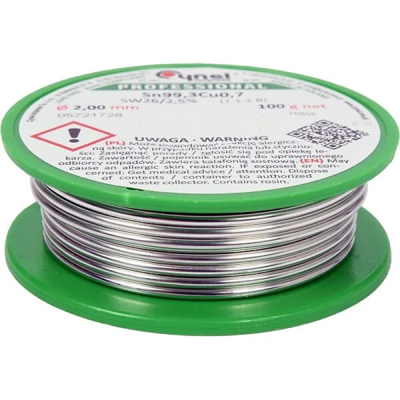 Припій без свинцю VOREL CYNEL 2 мм 100 г (76856) фото