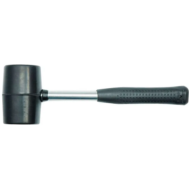 Киянка гумова VOREL з металевою ручкою 76 мм (33907) фото