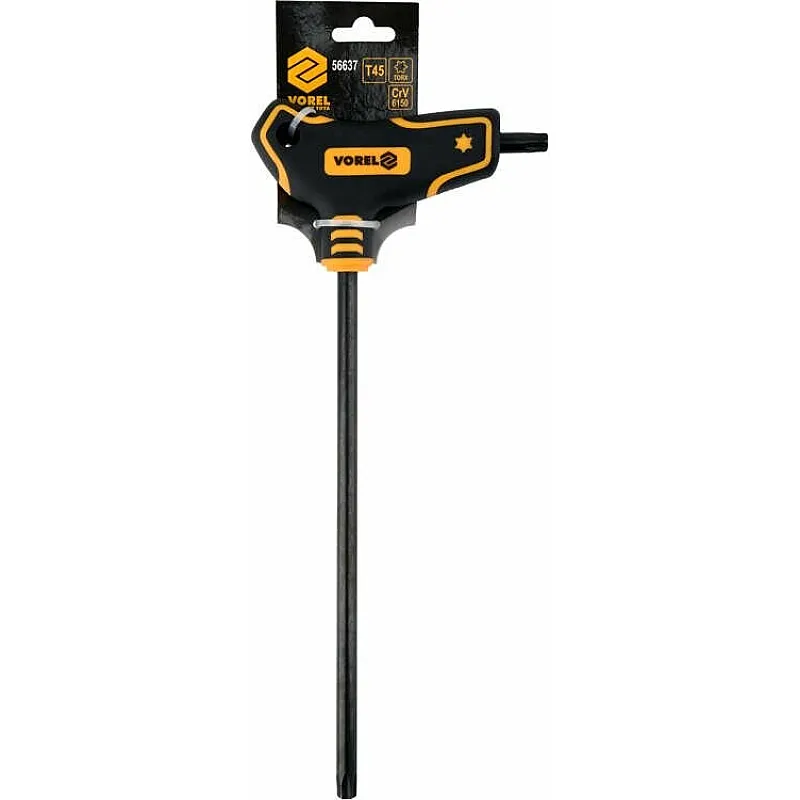 Ключ VOREL TORX Т45x200x113 мм, Cr-V 6150 (56637) фото
