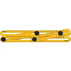 Шаблон-линейка VOREL 25х12 см (18470)