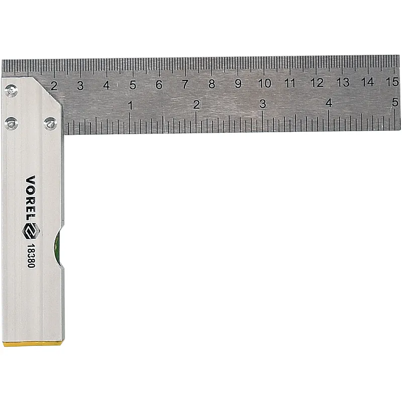 Кутник з рівнем VOREL 150 мм/5 (18380) фото