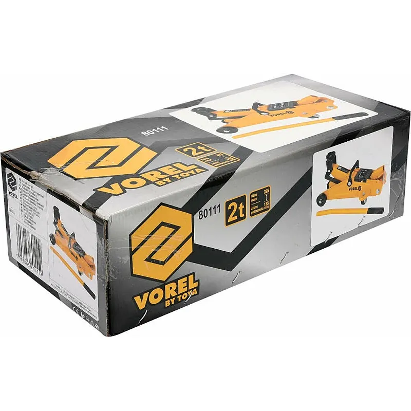 Домкрат гідравлічний підкатний VOREL 2 т (80111) фото
