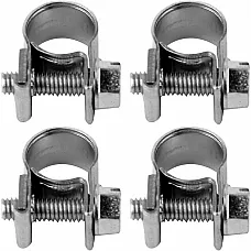 Хомут сталевий з гвинтовим затиском W1 VOREL 10-12/9 мм, оцинкований, 4 шт. (73781)
