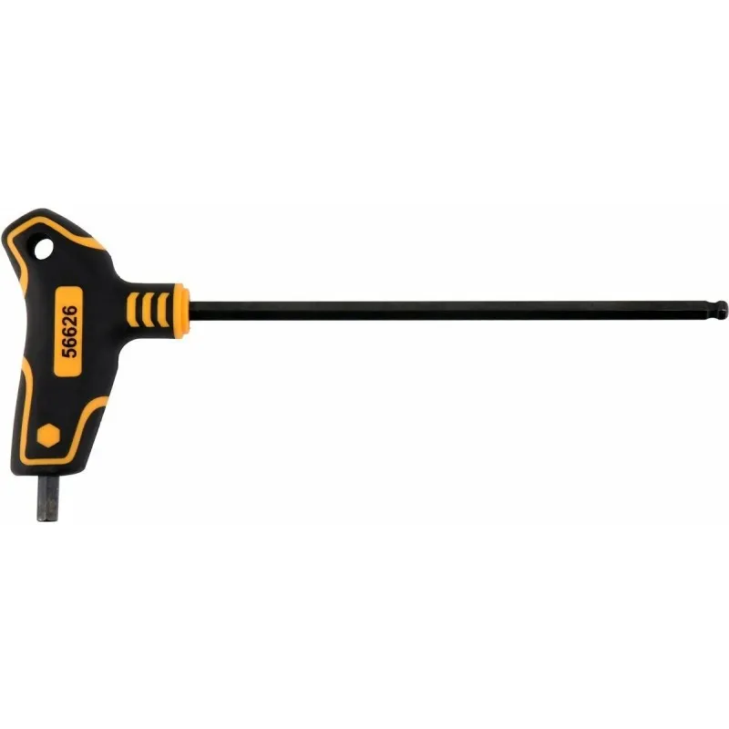 Ключ шестигранный с шаровым наконечником VOREL HEX 7x200x111 мм, Cr-V 6150 (56626) фото