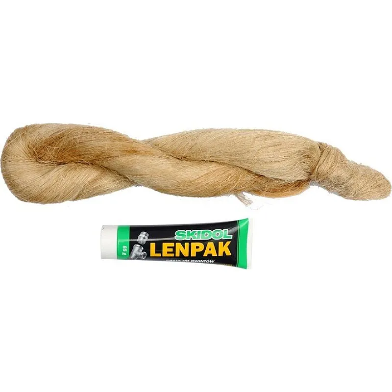 Пакля льняная с герметизирующей пастой VOREL (86761) фото