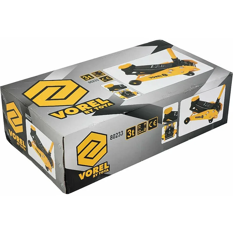 Домкрат гідравлічний підкатний VOREL 3 т (80233) фото