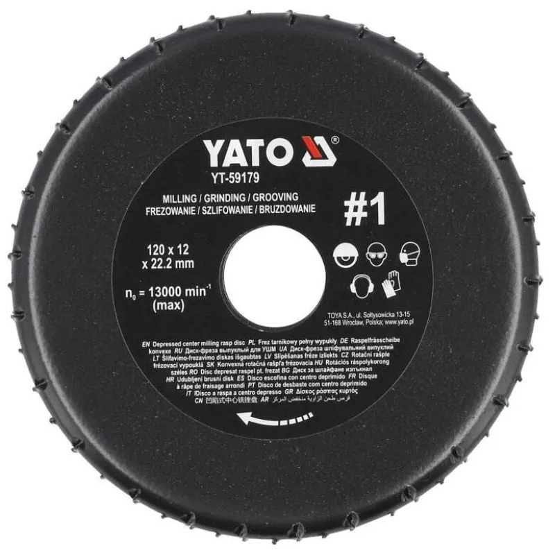 Диск-фреза торцева Yato 120х22.2 мм, 12 мм (YT-59179) фото