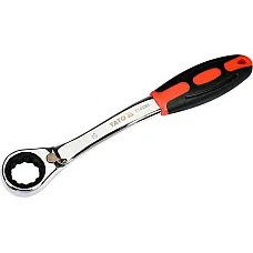 Ключ накидний з тріскачкою Yato вигнутий 19мм (YT-02381)