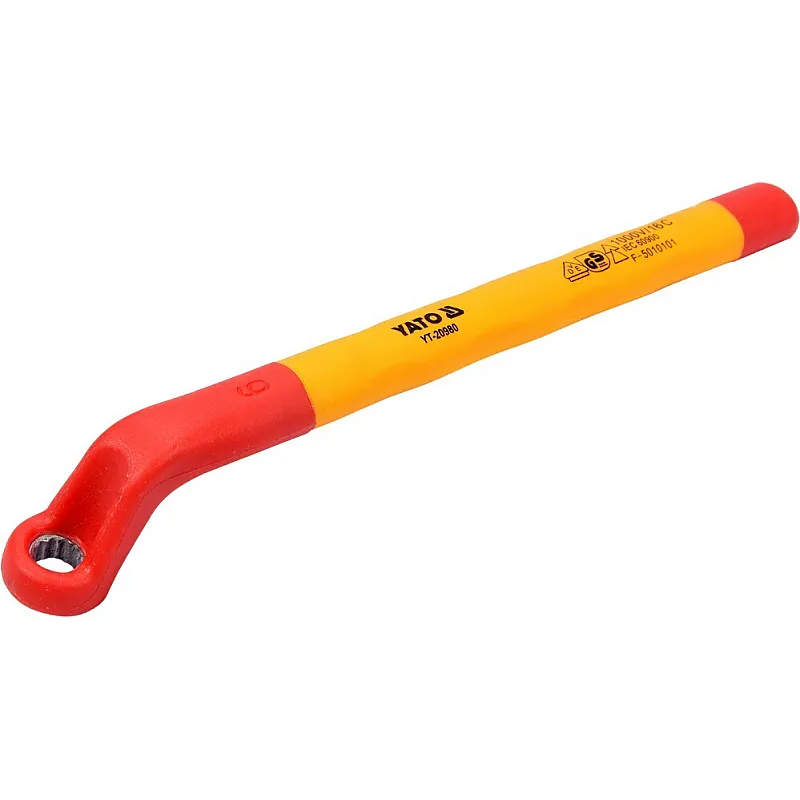 Ключ накидний Yato вигнутий 6мм VDE (YT-20980) фото