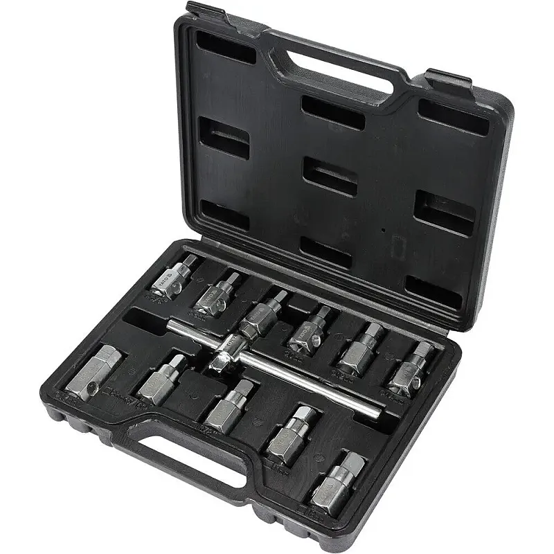 Ключі для зливних пробок в автомобілях Yato 3/8, 12 шт. (YT-0600) фото