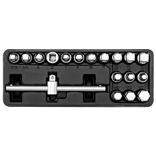 Комплект насадок для зливної пробки Yato 3/8", 18 шт. (YT-0599)