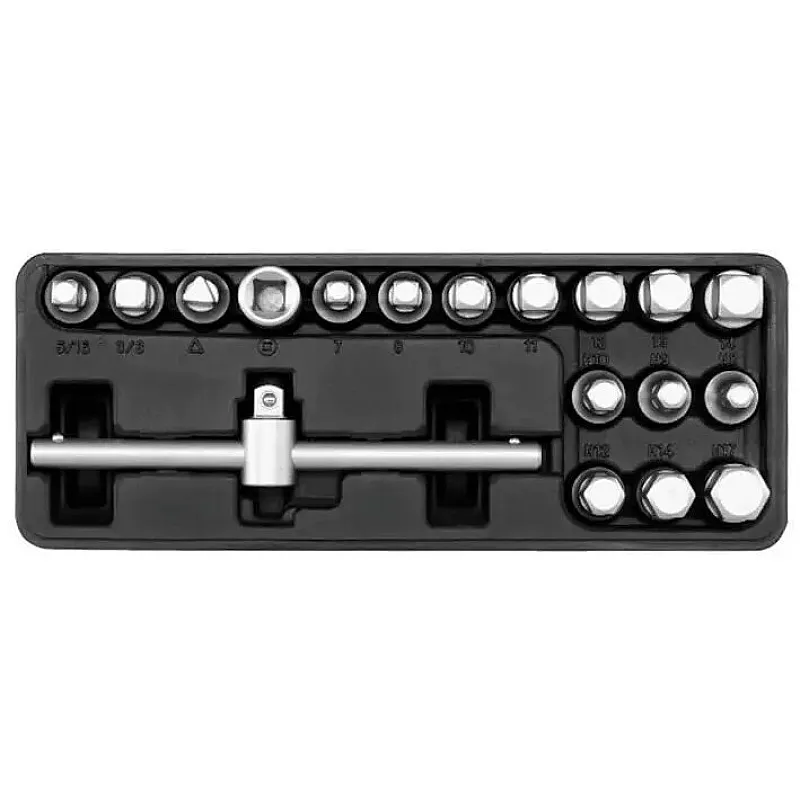 Комплект насадок для зливної пробки Yato 3/8, 18 шт. (YT-0599) фото