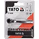Набір викруткових насадок з тріскачкою Yato 1/4 25 мм, 11 шт (YT-14390) фото